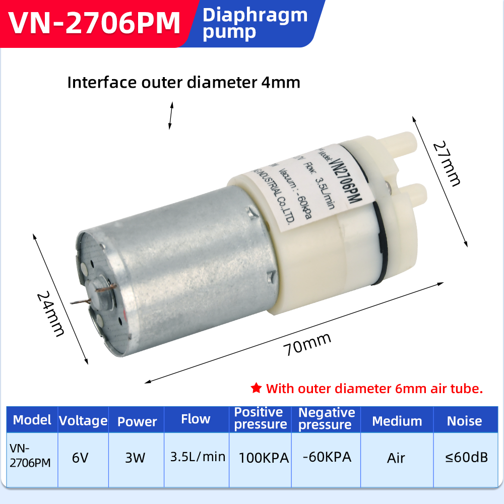 \diaphragm-vacuum-pumps\vn-2706pm\vn-2706pm-low-voltage-diaphragm-pump-specification